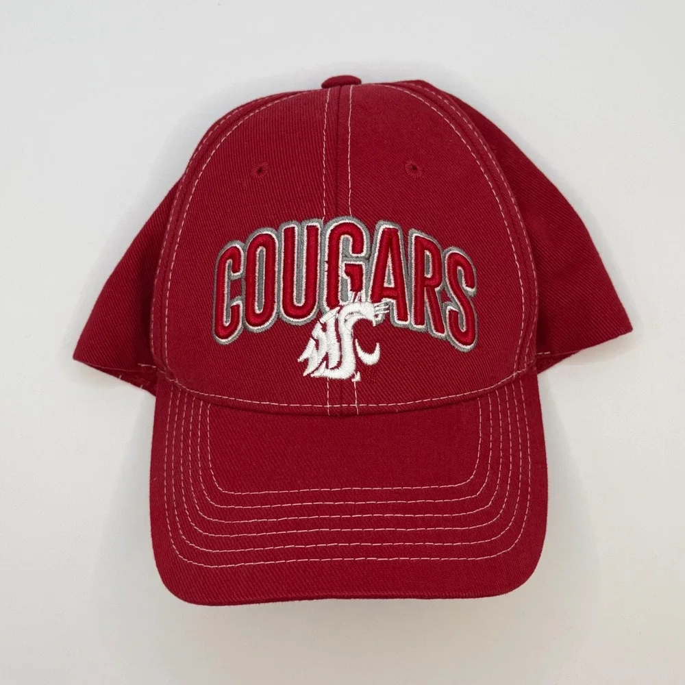 WSU Cougars Hat Washington State University Red NCAA Cap
